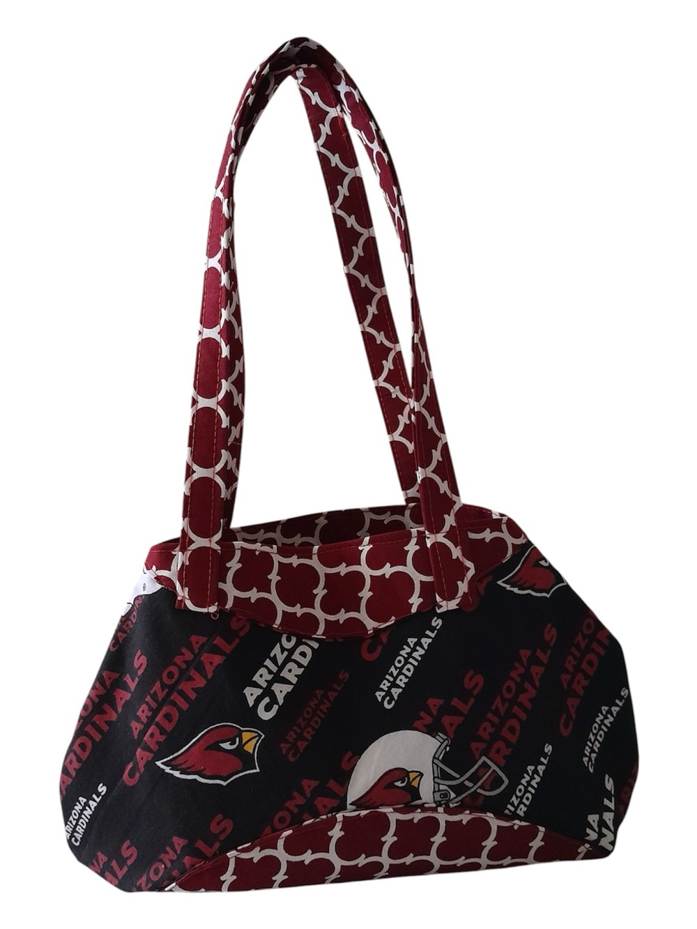 Handmade Arizona Cardinals Patterned Mini Shoulder Bag in Red and Black